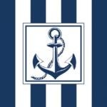 Ambiente Anchor blue papírszalvéta 33x33cm, 20db-os