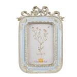 Clayre & Eef Képkeret halványkék, masnis dekorral