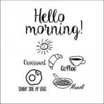 Ambiente Hello Morning papírszalvéta 33x33cm, 20db-os
