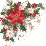 PAW Poinsetia composition papírszalvéta dia 32cm, 12db-os