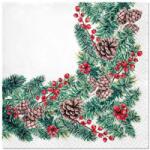 PAW Winter Branches papírszalvéta 33x33cm, 20 db-os