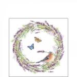 Ambiente Pillangós madaras papírszalvéta 25x25cm, 20db-os