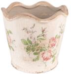 Clayre & Eef Kerámia virágcserép fodros szélű - 16x14cm