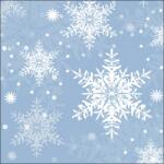 Ambiente Snowflakes blue papírszalvéta 33x33cm, 20db-os
