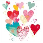 Ambiente With Love White papírszalvéta 33x33cm, 20db-os