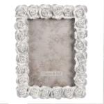 Clayre & Eef Vintage antikolt fényképkeret rózsa dísszel