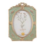 Clayre & Eef Zöld-arany színű masnis képkeret