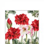 Ambiente Blooming amaryllis white papírszalvéta 25x25cm, 20db-os