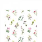 Ambiente Mixed Flowers White papírszalvéta 25x25cm, 20db-os