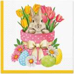 PAW Flower Bunny papírszalvéta 33x33cm, 20 db-os