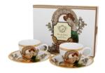 Duo Gift Porcelán kávés csésze szett - 70ml - Mucha: Topáz