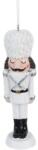 Clayre & Eef Karácsonyi fehér diótörő dekorációs figura - 13cm