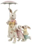 Clayre & Eef Húsvéti dekoráció - Esernyős nyuszimama nyuszigyerekekkel