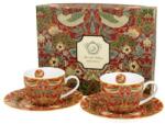 Duo Gift Porcelán eszpresszó csésze - 110ml - William Morris: Strawberry Thief Red