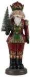 Clayre & Eef Karácsonyi diótörő figura fenyővel - 32cm