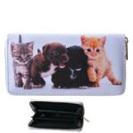 Clayre & Eef Pénztárca 19x10cm cicás-kutyás