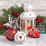 Ambiente White Lantern papírszalvéta 33x33cm, 20 db-os