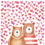 PPD Love Bears papírszalvéta 33x33cm, 20db-os