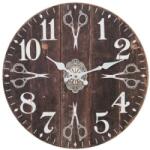 Clayre & Eef Fa falióra 34x4cm, ollós