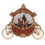 Clayre & Eef Zenélő hintó LED-es, 26x11x22cm, műanyag dekorfigura