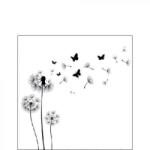 Ambiente Blowing Away black papírszalvéta 25x25cm, 20db-os