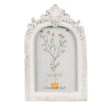 Clayre & Eef Antikolt fehér íves képkeret, barokkos