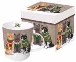 PPD Porcelán bögre - 350ml - dobozban, Sweater Cats