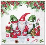 PAW Christmas Gnomes papírszalvéta 33x33 cm, 20 db-os