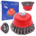 Falon-Tech Acél kefe 125mm FT54125FS rozsda tisztító munkalapok fém fa festék (FT54125FS)