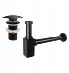 Mexen négyzet alakú mosdó félszifon click-clack lefolyószeleppel, túlfolyó (79916-70 + 79960-70)