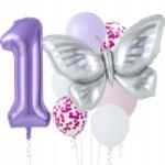 del-sol Szülinapi Lufi Szett Pillangó Pasztell Pillangó Lila Szám 1