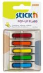 Hopax Film index autoadeziv 45 x 12 mm, 5 x 30 buc/set, Pop-up - 5 culori fluorescente (HO-26003)