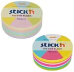 Hopax Notes adeziv cub color - cerc, 67x67 mm, 250 file, 5 culori, Stick'n (HO-21830)