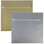 Daco Plic 14x14cm auriu / argintiu siliconic 25 buc. /set (PC1414AA)