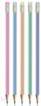 S-Cool Creion HB triunghiular pastel cu radiera, S-Cool (SC146)