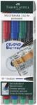 Faber-Castell Set 4 marker permanent Faber-Castell Multimark, varf M (1mm) (FC152504)