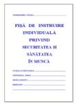  Fisa instruire privind securitatea si sanatatea in munca (protectia muncii), A5. coperti carton (TIP135)