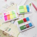 Hopax Stick index plastic transparent color 5 x 12mm + 45 x 25 mm, 3 x 20 buc/set - 4 culori (HO-21654)