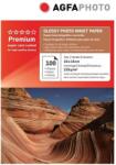 AgfaPhoto Hartie foto inkjet lucioasa AGFA Premium, 10x15cm, 210 g/mp, 100 coli/top (HTAG4R210/100G)