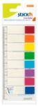 Hopax Stick index plastic color 45 x 12 mm, 8 x 15 buc/set, - 8 culori neon (HO-21467)