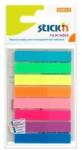 Hopax Stick index plastic transparent color 45 x 8 mm, 8 x 20 buc/set, - 8 culori neon (HO-21401)