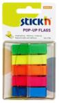 Hopax Film index autoadeziv 45 x 12 mm, 5 x 40 buc/set, Pop-up - 5 culori fluorescente (HO-26029)