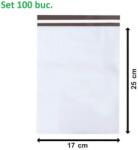  Plicuri plastic curierat 17x25+5 cm, 100 buc. /set (PLC1725)