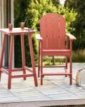 MAXISHOP Italia Collection Scaun de bar de gradina ADIRONDACK Material sintetic Rosu (557840)