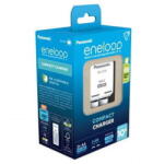 Eneloop Incarcator Baterii Reincarcabile, Include 2x AA LR6 2000mAh, BASIC cu Incarcare Individuala in 10h, Eneloop K-KJ50MCD20E (A0114618) Incarcator baterii