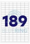 BLUERING Etikett címke, 25, 4x10mm, 100 lap, 189 címke/lap BlueringR (BLUERING_ET2510) (BLUERING_ET2510)