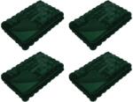 vidaXL Műnyúl szőrmés takaró Olite 4 pcs Sötétzöld 150 x 220 cm (42021822)