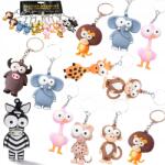  12x Gumi Kulcstartó Kézitáska Hátizsák Kulcstartó Állatok (BNT_12SZTUK_MIX)
