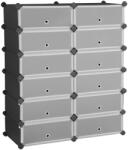 SONGMICS Univerzális 12 részes zárt tároló polc / cipőtároló - Songmics Home - 83 x 105 cm