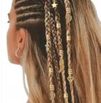  Haj Ékszerek copf gyűrűk arany díszek 35 db Boho (BW35)